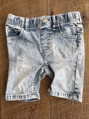Rad Tod Kids Light Wash Distressed Denim Shorts